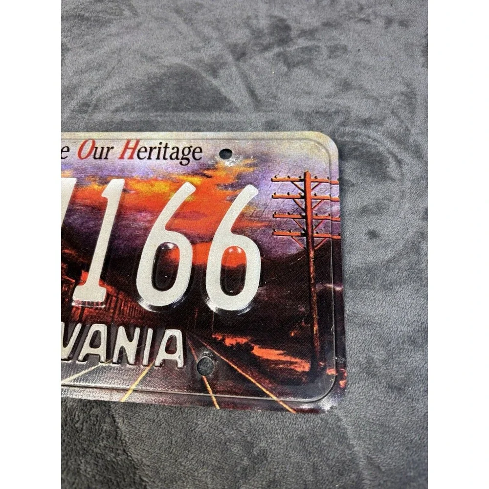 Pennsylvania License Plate Preserve Our Heritage Train Locomotive RR 4166